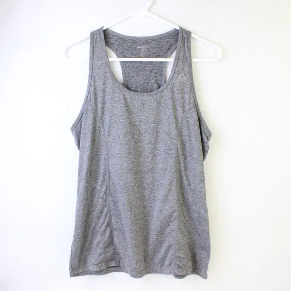 Reebok Brand Gray Speckled Sleeveless Activewear Top Basic Women's Size Large