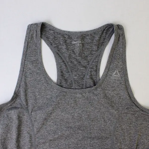 Reebok Brand Gray Speckled Sleeveless Activewear Top Basic Women's Size Large