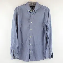 Banana Republic Blue & White Check Pattern Long-Sleeved Button-Down Men's Large