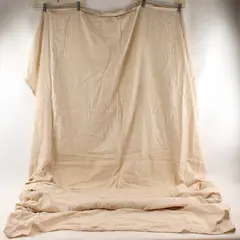 Unbranded Solid Cream/White Color Flat Bed Sheet Full Sized Simple 63" x 92"