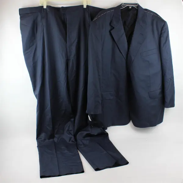 Avi Rossini Dark Blue Pinstripe Men's Suit Jacket & Pants Pre-Owned