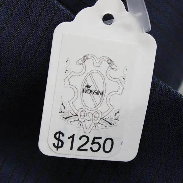 Avi Rossini Dark Blue Pinstripe Men's Suit Jacket & Pants Pre-Owned