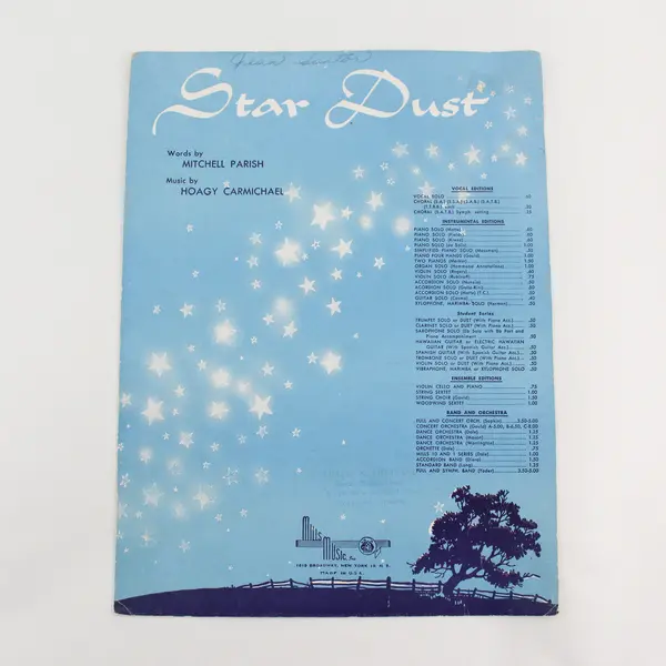 Vintage Star Dust Piano Sheet Music Song Book 1929 Mills Music
