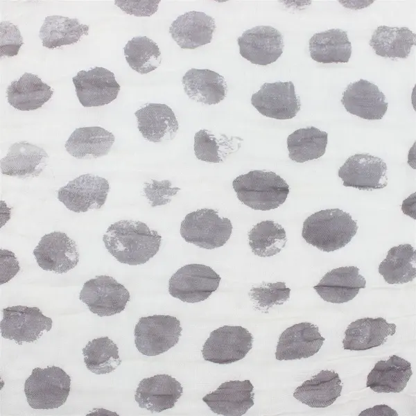 Lot of 2 Sheer Spotted Polka Dot Scarves Gray Red & Off-White
