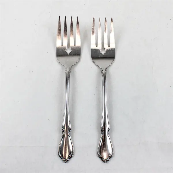 Two Chateau Serving Forks (Glossy, Stainless)  by Oneidacraft 