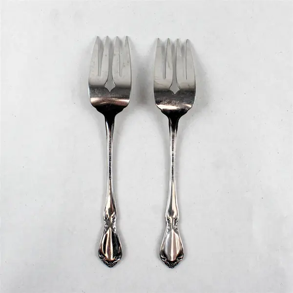 Two Chateau Serving Forks (Glossy, Stainless)  by Oneidacraft 