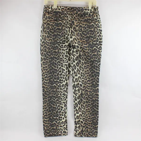 OAT Leopard Print Straight-Leg Jeans Women's Size 4/27