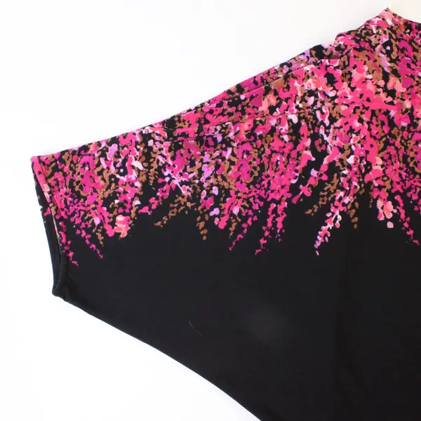 Dressbarn Black and Pink Gold Shoulder Dolman Sleeve Dress Women's Size 4