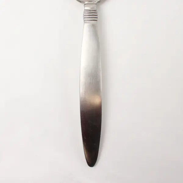 Two 18/8 Stainless Oval Soup Spoons in the Pattern Satin Raleigh by Pfaltzgraff 
