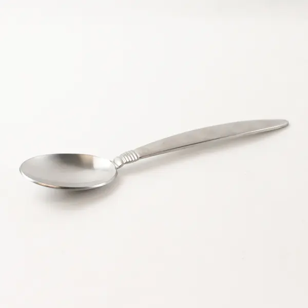 Two 18/8 Stainless Oval Soup Spoons in the Pattern Satin Raleigh by Pfaltzgraff 