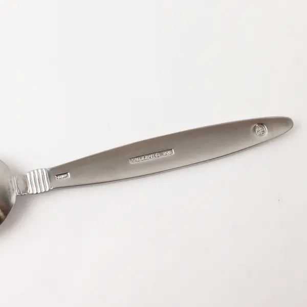 Two 18/8 Stainless Oval Soup Spoons in the Pattern Satin Raleigh by Pfaltzgraff 
