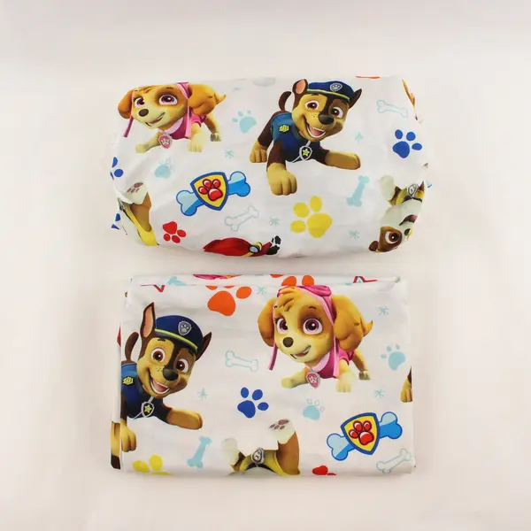 Lot Of 2 Nickelodeon Paw Patrol Single Fitted & Flat Bed Sheets 100% Polyester