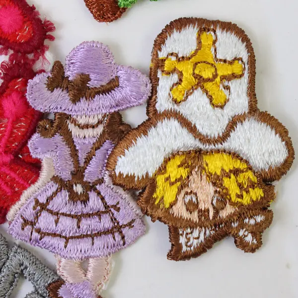 Lot of 13 Embroidered Decorative Patches Assorted Owl Butterflies Tools