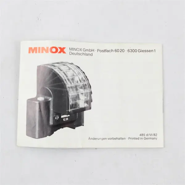 Minox TC35 Flash Unit Instruction Manual German - Used, Warped