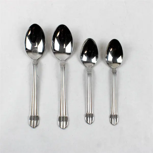 Lot of Four 18/10 Stainless Spoons From International Silver in Pattern INS453