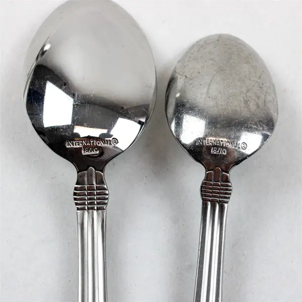 Lot of Four 18/10 Stainless Spoons From International Silver in Pattern INS453