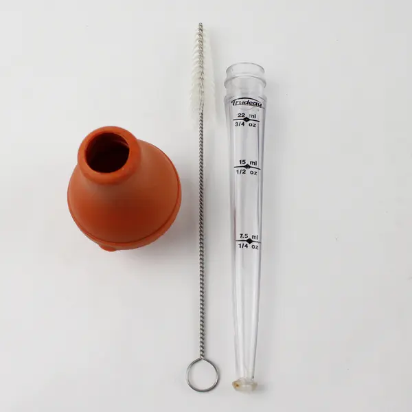 Lot Of 2 Trudeau Brand Cooking Baster & Pipe Cleaner Brush 3/4 Oz 11" Long