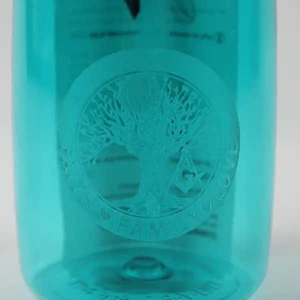 Pogo Blue Clear Plastic Water Bottle Active chug Tritan & Straw 32 Oz 10.5" Tall