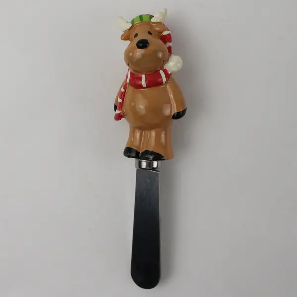 Lot Of 3 Unbranded Cheese Spreaders 6" Long (Cute Reindeer, Snowman, Polar Bear)