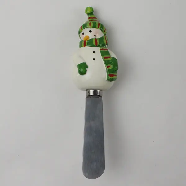Lot Of 3 Unbranded Cheese Spreaders 6" Long (Cute Reindeer, Snowman, Polar Bear)