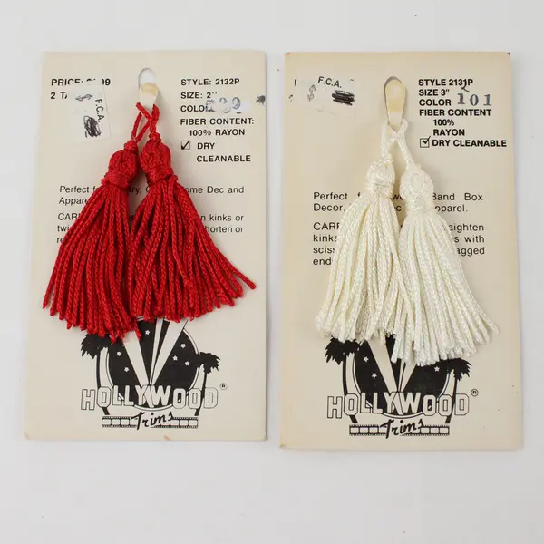 Lot of 3 Hollywood Trims Tassels, & 1 Planet Earth Silk Skein, All New