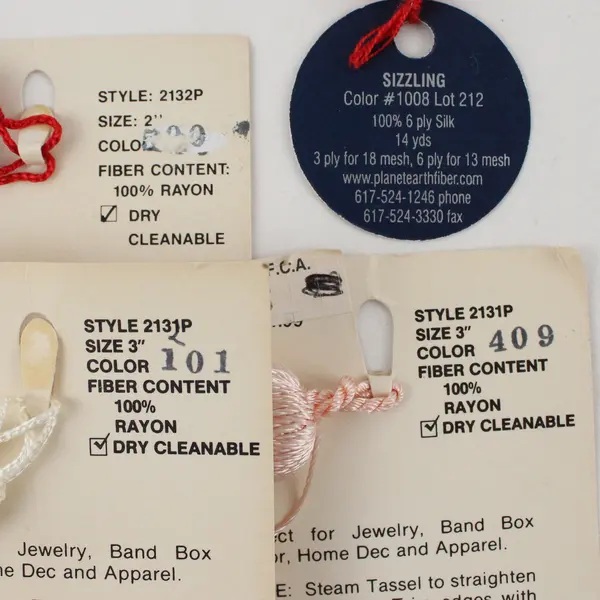 Lot of 3 Hollywood Trims Tassels, & 1 Planet Earth Silk Skein, All New