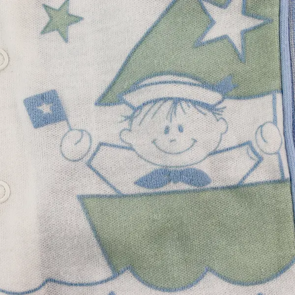 VTG BabyGro Blue and Green Nautical One-Piece Footed Pajamas Boys' Size Small