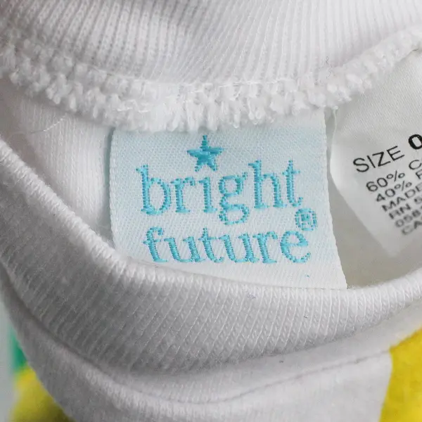 VTG Bright Future Farm-Theme Single-Stitch Short-Sleeve Shirt Size 0-3 Months