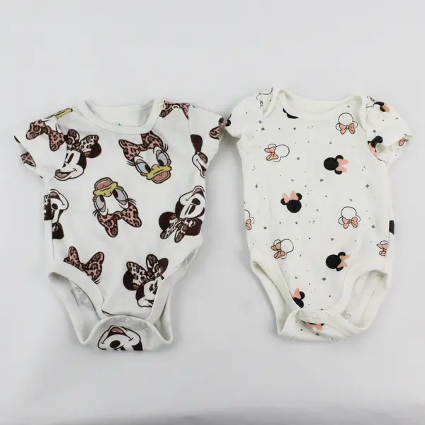 Lot of 6 Disney Pink & White Baby Girls' Clothes Size 0-3 Months
