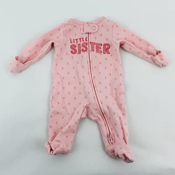 Carter's Little Sister Pink One-Piece Footed Pajamas Baby Girls' Preemie 0M