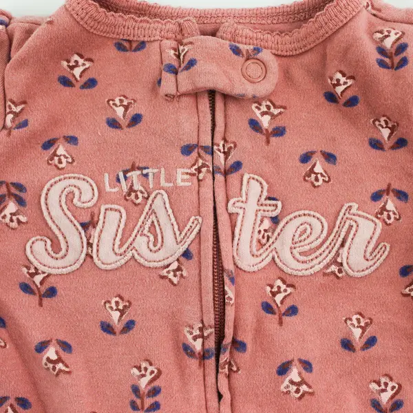 Carter's Little Sister Pink One-Piece Footed Pajamas Baby Girls' 3M