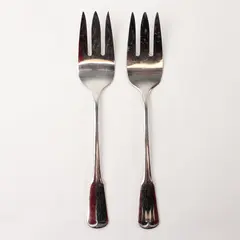 Lot of 2 Stainless Plymouth Rock By Oneida Serving Forks