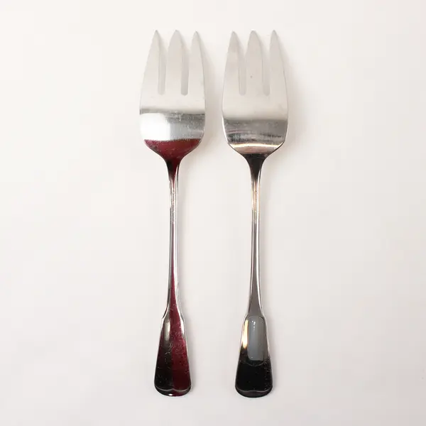 Lot of 2 Stainless Plymouth Rock By Oneida Serving Forks