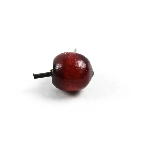 Handmade Wooden Red Apple Stud Earrings Pre-Owned Teacher Gift