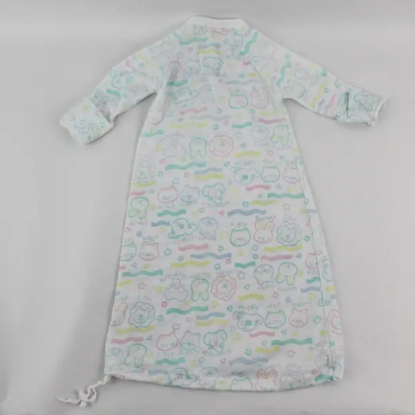 VTG Mother Goose by Oneita Pastel Animal-Themed Nightgown Newborn 0-16 lbs