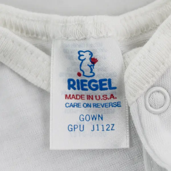 Vintage Riegel White Sleeper Nightgown Newborn