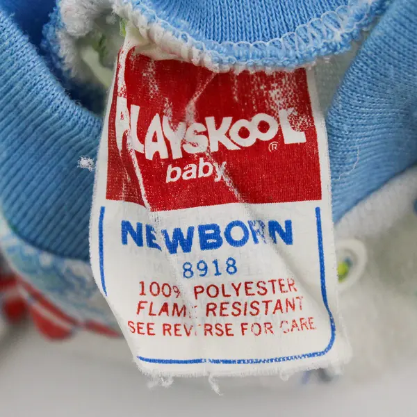 VTG Playskool Cowboy-Themed One-Piece Pajamas Newborn