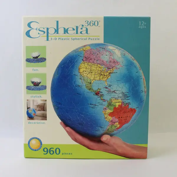 Esphera 360 Degree 3D Plastic Spherical 960 Piece Jigsaw Puzzle w/Stand Complete