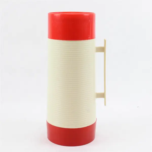 Aladdin HY-LO 1Qt Wide Mouth Coffee Thermos Bottle WM1060P Red/Beige