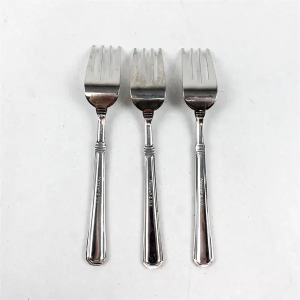 Lot of 3 Pfaltzgraff Satin Providence 18/8 Salad Forks