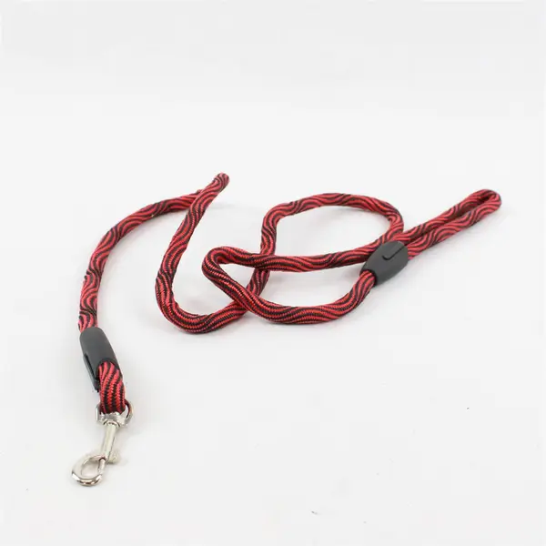 Red & Black Dog Leash 4ft Durable Webbing Clip Handle Small-Medium