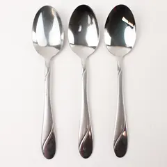 Lot of Three Stainless Tablespoons in the Pattern Swirl Sand by Cambridge