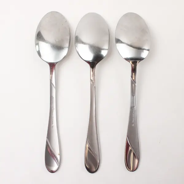 Lot of Three Stainless Tablespoons in the Pattern Swirl Sand by Cambridge