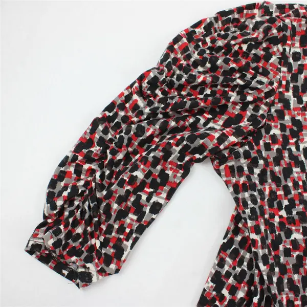 Notations Red Gray Black & White Open-Front Cardigan Women's XL