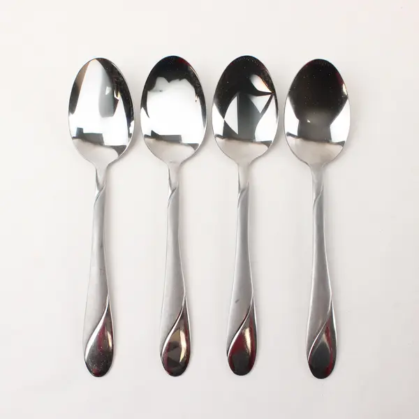 Lot of Four Stainless Tablespoons in the Pattern Swirl Sand by Cambridge