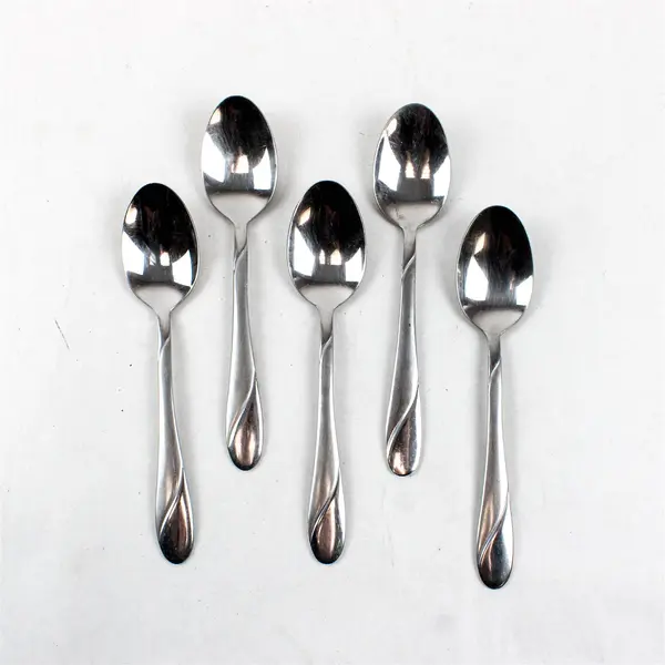 Lot of Five Stainless Tablespoons in the Pattern Swirl Sand by Cambridge