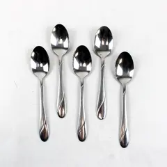 Lot of Five Stainless Tablespoons in the Pattern Swirl Sand by Cambridge
