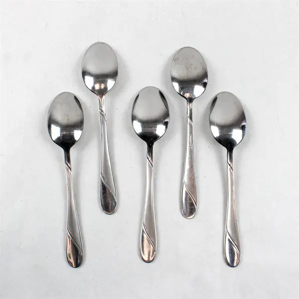 Lot of Five Stainless Tablespoons in the Pattern Swirl Sand by Cambridge