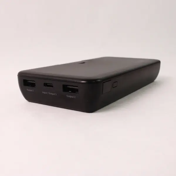 Pongo Solid Black Color Portable Power Bank 20000mAh Model PBQ20 (Tested/Works)