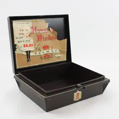 Vintage House of Windsor Palmas Empty Brown Plastic Cigar Box: 10" x 7-1/2" x 3"